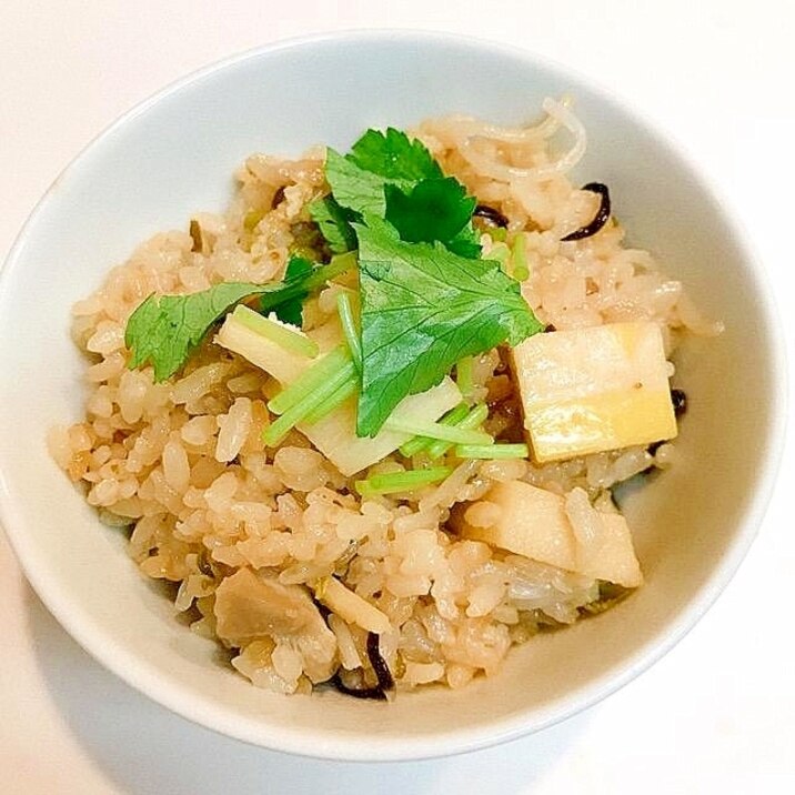 孟宗とタラの芽の炊き込みご飯